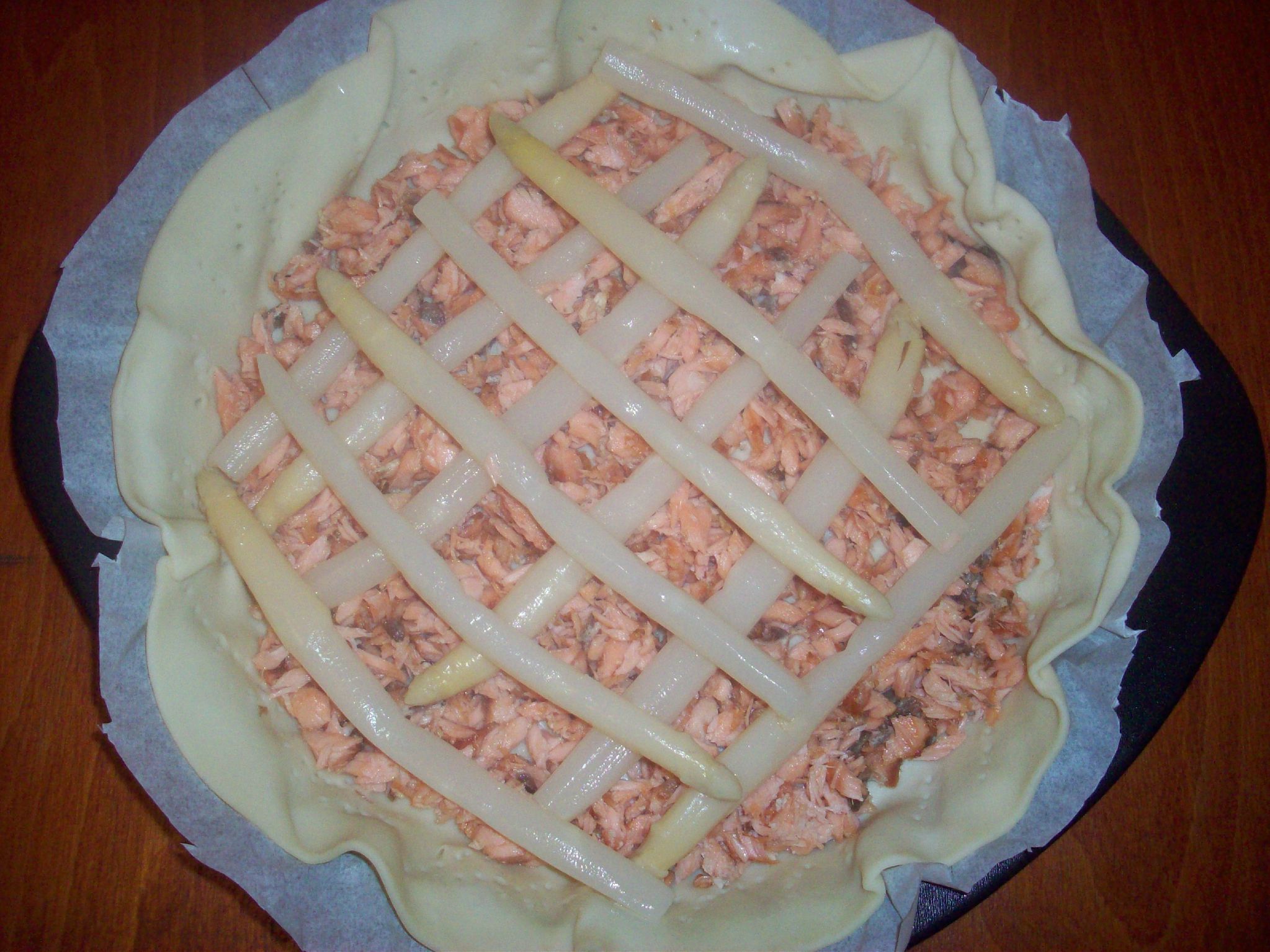 Tarte au saumon, asperges et cantal - Les Gourmandises d'Ombeline