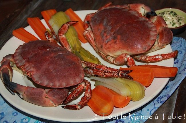 Crabe Tourteau Au Court Bouillon Tout Le Monde A Table