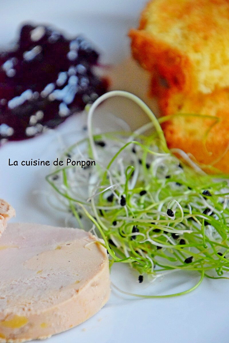 Recette de Pain brioché, confiture de clémentine, Foie Gras