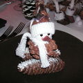 Table noël neige et pives
