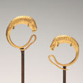 Earrrings, gold, liao dynasty, 10th century