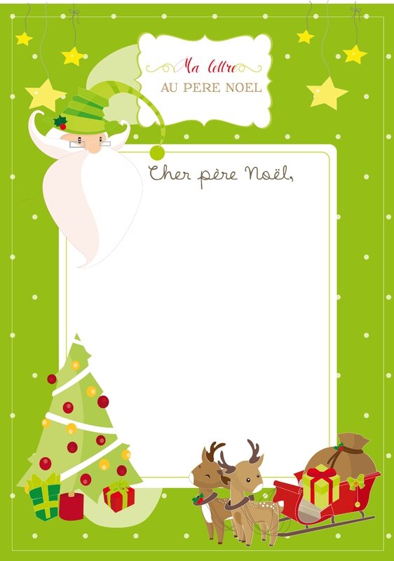 Printable] Jolie lettre & enveloppe pour le Père Noël à télécharger - et  inspirations pour la maison