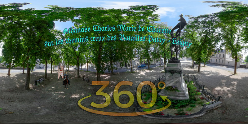Place Jeanne d'Arc - Athanase Charles Marie de Charette sur les chemins creux des Batailles Patay - Loigny