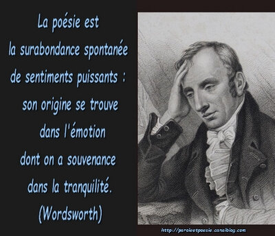 Poesie Sentiments Puissants Emotion Tranquilite Wordsworth Citation In Ballade Lyrique Preface Vois Et Viens