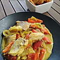 Curry de poivrons et poisson 