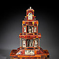 A rare tortoise shell and ivory mounted wood house altar, est prussia-baltic countries, early 18th century