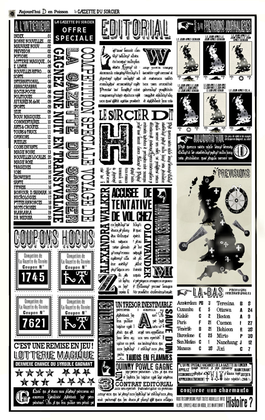 La Gazette Du Sorcier En Français A Imprimer La Gazette du Sorcier - Suçacide : ici recréez des répliques des films