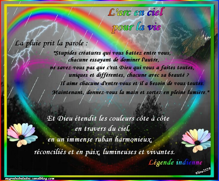 Legende Indienne L Arc En Ciel Pour La Vie Mosaiques De Lectures Et D Images