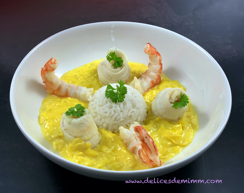 Filets de sole et crevettes à la fondue de poireaux au safran 4