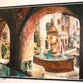 La fontaine (aquarelle)