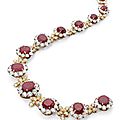 A burmese ruby and diamond necklace, by van cleef & arpels